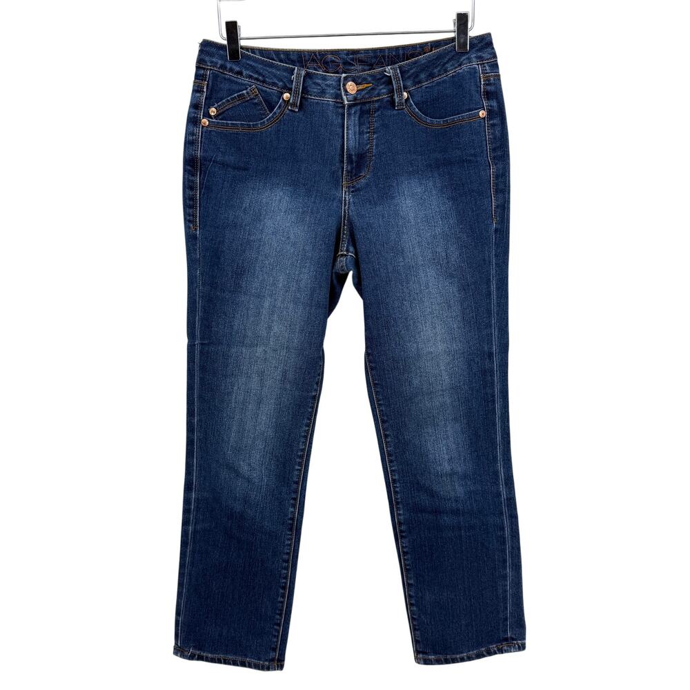 JAG Women's Size 8 Dark Wash Slim Ankle Jeans 31 x 26 Crop Blue Denim Pants